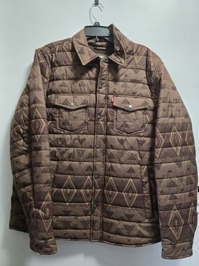 Levi's Brown Patterned Quilted Jacket
